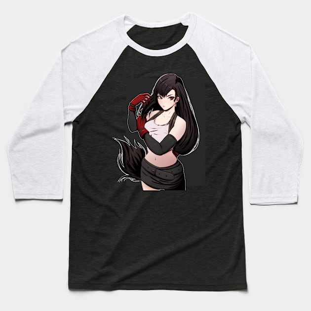 Tifa Baseball T-Shirt by tigrecotone